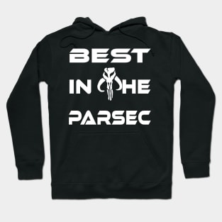 "BEST IN THE PARSEC" WHITE logo Hoodie